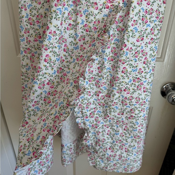 For Love And Lemons Cream and Pink Floral Midi Dress - Picture 9 of 9